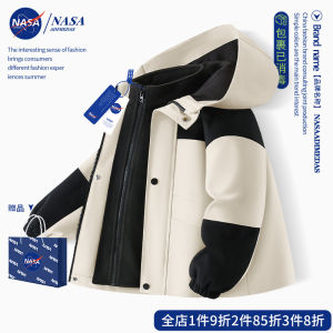 NASA Childrens Three-in-One Detachable Windproof Waterproof Jacket 2024 New Style Polyester Fiber Outdoor Coat for Boys And Girls