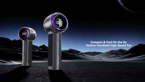 Vention Handheld Fan Portable Fan 100 Level Speed 3000 mAh Long Battery Life Mini Fan Adjustable Metal Body Digital Display Hand Small USB Cooling Fan