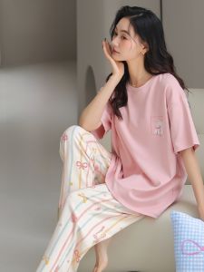 MiiOW | ชุดนอนผู้หญิง Catman ฤดูร้อน 2025 ชุดนอนผ้าฝ้ายแท้ระบายอากาศได้ดี หลวมๆ ใส่อยู่บ้าน ชุดลำลอง ชุดนอนกลางแจ้ง