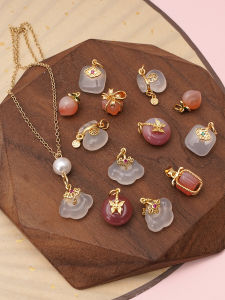 Handmade Crystal Butterfly Knot Pendant Alloy Beads Bracelet Necklace Fruit Charm Earring Fashion Jewelry Accessories