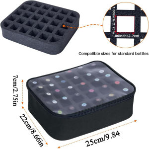 30 Grids Nail Polish Storage Bag nail artist bag nail tool organizer Portable Hand-held Large Cosmetic Bag Holds Up To 30 Bottle