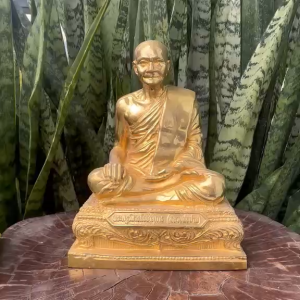 พระบูชา หลวงพ่อปาน วัดท่าซุงจัดสร้าง เนื้อระฆังทอง (หนัก 1.58 กก.) แท้จากวัด สวยแชมป์