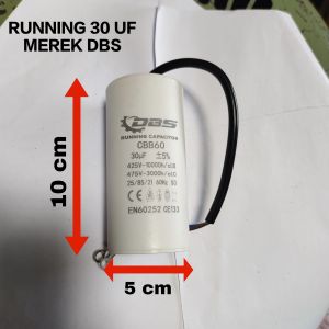 Kapasitor Running 30 uF merek DBS kondisi BARU