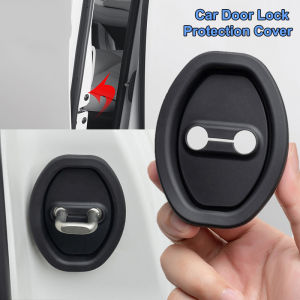 4 cái/Bộ xe ô tô Honda Silicone khóa cửa Bìa xe sốc chốt cửa miếng đệm bảo vệ cho Honda Mugen thành phố Hatchback Civic FC FD Accord Jazz BRV HRV CRV Odyssey wrv phụ kiện