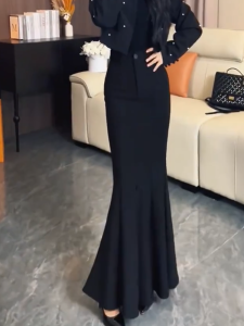 MANMI | Trendy High-Waisted Slim Fishtail Skirt
