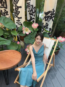 Outdoor Folding Wooden Lounger Portable Sunshade Waterproof Relaxation Chair Garden Courtyard Afternoon Nap Chair X Support Structure