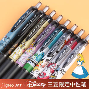 Uni Mitsubishi UMN-158/105 Alice Snow White Mr. Mickey Mouse Student Exam Black Ink Pen Quick Dry Rolling Ball Type Water Pen