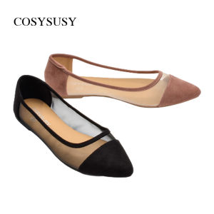Cross-Border Southeast Asian Commute Womens Flat Shoes Spliced Pointed Toe Casual Fashionable Low Cut Slip-On Sneakers