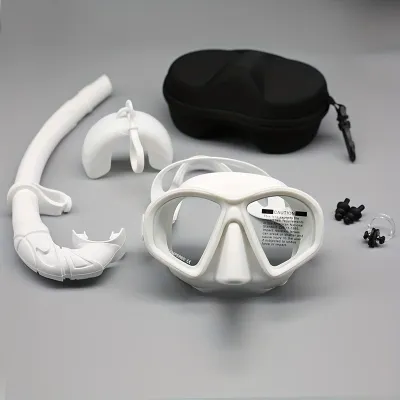Professional Wet Low Volume Freediving Mask Tempered Glass Dive Mask J-Type Diving Mask Snorkel Set Buceo 수영 스노클링 마스크