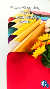MillionParcel Flower Wrapping Paper | Dual Colour & Metallic Series | Gift Box Bouquet Wrap | DIY Valentines Day