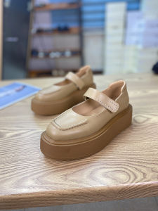 Trendy Faux Leather Platform Mary Jane Flat Shoes round Toe Slip-On Womens Fashion Spring Summer High Density EVA Outsole