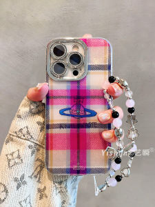 Autumn Winter Retro Striped Plaid Saturn iPhone 16 pro Max Apple 17 pro Fashion Influencer 14 plus Full Cover Lens 13 Unique Female Style 15 pro Protective Case