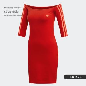 adidas | Đầm Thể Thao Tay Ngắn Adidas Chính Hãng Ôm Dáng Hở Vai Nữ