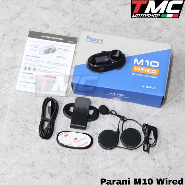 Interkom intercom helm PARANI M10 BOOM Wired backup by Sena