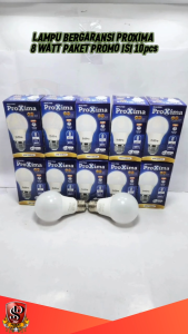 Bohlam LED 8 Watt Proxima PAKET PROMO ISI 10 PCS Cahaya Putih Super Terang 8 WATT E27 Proxima Original Paket Isi 10 pcs