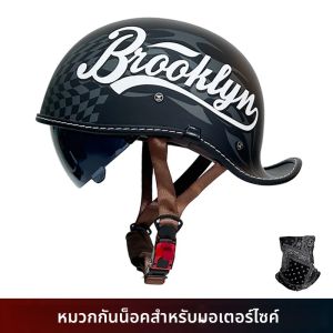 หมวกกันน็อคย้อนยุคหมวกกันน็อครถจักรยานยนต์หางง้างสำหรับผู้ชายและผู้หญิงสี่ฤดูกาลหมวกกันน็อคเจ้าชายล่องเรือหมวกกันน็อคครึ่งบุคลิก