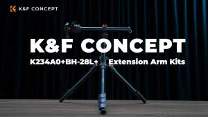 K&F CONCEPT Camera Tripod with Rotatable Multi-Angle Center Column Lightweight Travel Outdoor DSLR Tripods with 360 Degree Ball Head Load Capacity 8kg/17.6lbs with Cellphone Clips for Smartphone 195cm