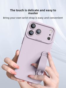 GGUU | New Liquid Silicone Full-Cover iPhone 17 Pro Max Case with Wrist Strap