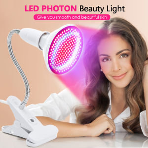 LED Light Therapy Near Infrared Light Therapy Red Light Therapy Device 200LEDs Photon Anti Aging 45W Red Led Light Therapy Deeps Red Blue 660nm and Near Infrared 850nm Led Light for Full Body Skin and Pain Relief with Holder