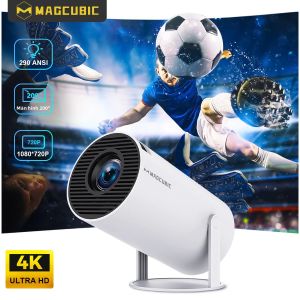 Máy Chiếu MAGCUBIC HY300 PRO 8K Android 14 Độ Sáng 290ANSI Độ Phân Giải 1080P Xem Phim Gia Đình Ngoài Trời Bluetooth 5.4 Wifi6 Kép Đèn LED Máy Chiếu Di Động