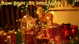22M Outdoor Solar LED Light 200LED Light Strip Garden Lights Waterproof Fairy Lights For Holiday Ramadan Hari Raya Decoration Lights Solar LED String Lights Outdoor Waterproof Garland Wedding Party Decoration
