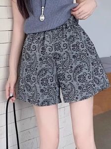 Quần Ống Rộng Cạp Cao Thiết Kế Cổ Điển Cỡ Lớn Thời Trang Mùa Hè Quần Ngắn Che Giấu Mỡ Cho Phụ Nữ Mũm Mĩm Quần Dài Thường Ngày