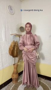 COD BEST SELLER AURELIA DRESS FREE BROSS!!! Bahan Silk Satin UKURAN MLXLXXL - Gamis Wanita Terbaru 2022 Kekinian - Gamis Kondangan Wanita - Gamis Brukat Import Modern - DRESS SERUT - GAUN BRIDESMAID - COD - DRESS BUSUI - Senjastoree