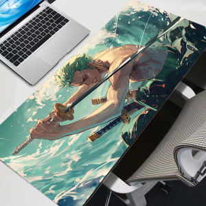 Bandai | Large Mouse Pad One Piece Anime XXL Carpet Laptop Pc Gamer Keyboard Mat XXL Mousepad Edge White Tassel Rubber Table Mat