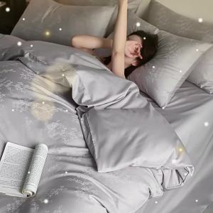 MINGSHA | High-end Luxury Jacquard 4-piece Cotton Bed Set