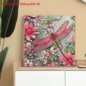 Tranh Đính Đá 2D Họa Tiết Chuồn Chuồn Khung Tranh Phẳng Không Viền Kim Cương Tròn & Hình Dạng Đặc Biệt Quà Tặng Lễ Tạ Ơn Dành Cho Người Mới Bắt Đầu