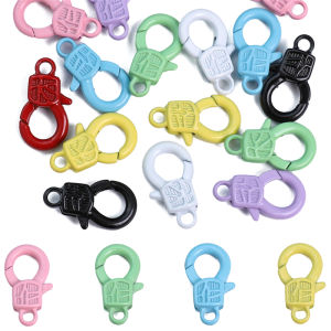 9x17mm 5pcs/bag Alloy Paint Lobster Clasp For DIY Necklace Keychain Bracelet Jewelry Making