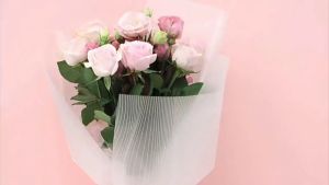 Kertas Buket 2 layer Kertas Cellophane Flower Wrapping Buket Bouquet KB6066