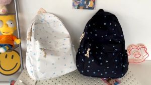 Mismi Mona Bag Tas Ransel Wanita Motif Flower & Korean Style Backpack Sekolah Perempuan Stylish - 31M