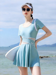 XTEP | Slimming and Belly Covering Womens Swimwear 2025 New Style One-Piece Dress