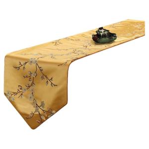 New Chinese Style Table Flag Long Rectangle Tea Table Mat TV Cabinet Pad Flag Entrance Table Cloth Zen Tea Ceremony Tablecloth