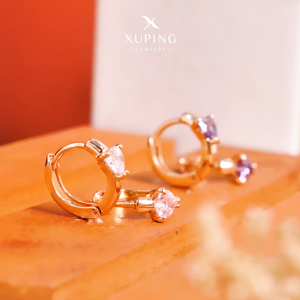 Xuping Anting Klip Wanita - Hoops Earrings Mata Love Warna 0161250222