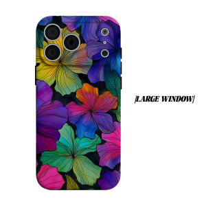 BILIBILI | Bright Watercolor Flower Phone Case for iPhone 18 17 16 15 14 13 12 11 Air Pro Max Plus Double-layer Cover