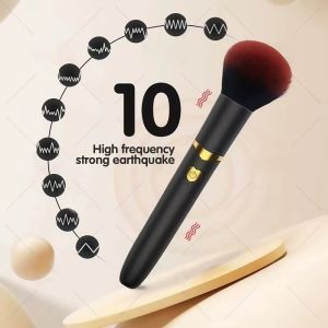 Heabety 2 In 1 Electric Foundation Brush Vibration Makeup Brush Multi-Function Soft Fluffy Portable Rechargeable Detail Makeup Tools