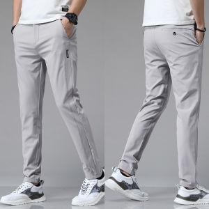5 Colors Spring Summer Ultra-thin Mens Stretch Slim Straight Casual Pants High Quality Fashion Breathable Golf Sports Trousers