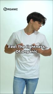 Organic Mens Cotton Vneck Tshirt Collection Casual Wear Trendy Tops Men Tshirts for men 2026 Color of the Year