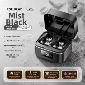 ROEL-PLAY | Clip-on Wireless Bluetooth Noise-canceling Water-resistant Comfortable Earphones