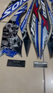 stiker striping honda sonic 150 r 2019 2020 biru lis body standar berkualitas original