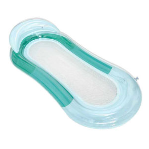 【Hospor】 PVC Inflatable Water Float Bed with Nozzle Folding Water Float Chair Wear Resist Swimming Air Mattress for Summer Pool Party