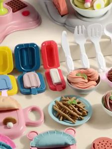 poptoys แป้งโดว์ดินน้ำมัน ดินเบา ชุดไอติม ของเล่นเด็ก ทำอาหาร ขนม ปั้นตุ๊กตาน่ารัก แม่พิมพ์ดินน้ำมันสำหรับเด็ก