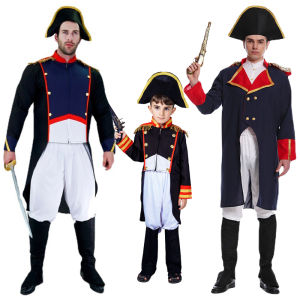 Halloween Boys Napoleon Stage Performance Clothes Kids General Knight Swallowtail Suit Parent-Child Outfit