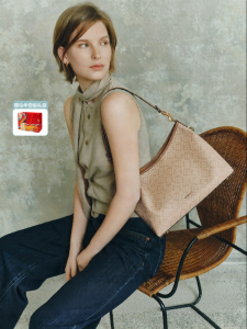 BELLE | Túi Xách Nữ Dạng Tote Herringbone Phong Cách Retro Dung Lượng Lớn Da