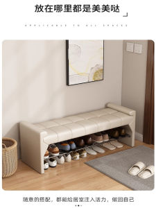 ม้านั่งสไตล์อิตาลี หนัง แบบ ม้านั่งวางรองเท้าในห้องโถงทางเข้าบ้าน ม้านั่งเปลี่ยนรองเท้า เรียบง่าย แบบ ม้านั่งยาวพร้อมเบาะ