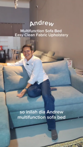 [FREE INSTALLATION] I HOME ANDREW Luxury Sofa Bed Adjustable Anti Scratch Easy Clean Fabric