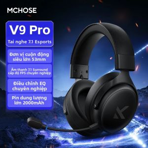 Tai Nghe Chơi Game Tùy Chỉnh MCHOSE V9 Pro Ba Chế Độ Thể Thao Điện Tử Kiểu Nhét Tai Âm Thanh Độ Phân Giải Cao Khử Tiếng Ồn Chủ Động Dành Cho PC