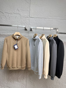Spring Autumn Mens New Comfortable Breathable Fashion Casual Loose Long Sleeve Half Zipper Stand Collar Sweatshirt